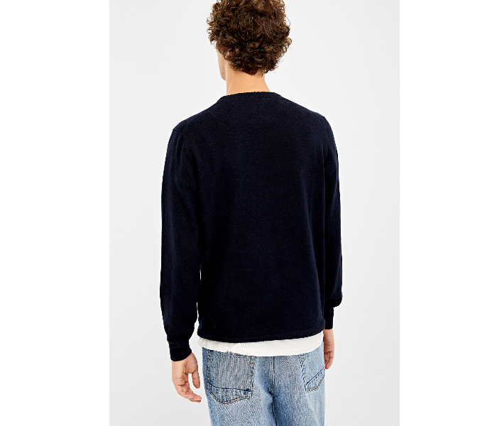 Springfield 140686811 Small Knitted Jumper for Men - Dark Blue - Zoom Image 2