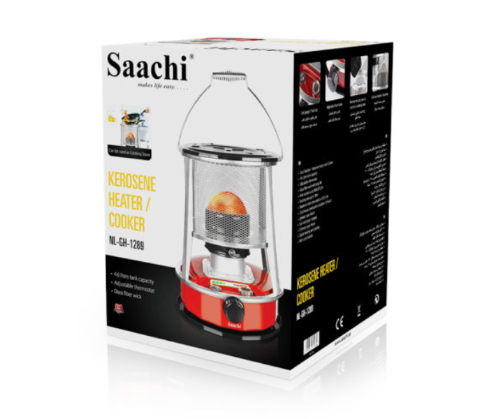 Saachi GH1289 4.6 Litre Dual Function Kerosene Heater - Red - Zoom Image 2