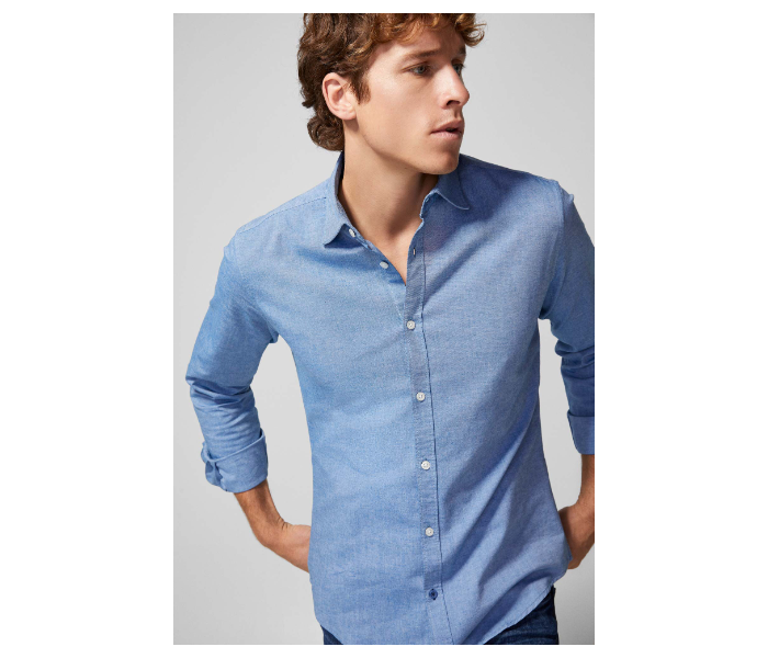 Springfield 150482713 Small Shirts for Men - Medium Blue - Zoom Image 1