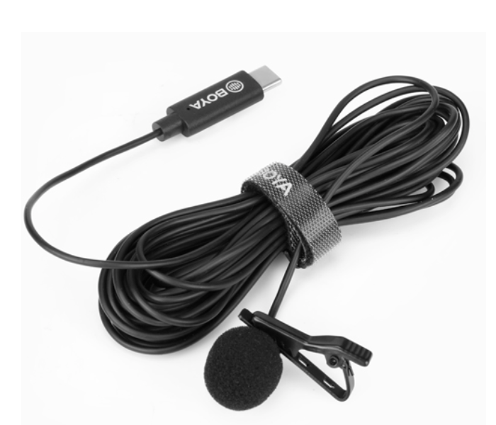 Boya BY-M3 C-Type Lavalier Mic - Black - Zoom Image 3