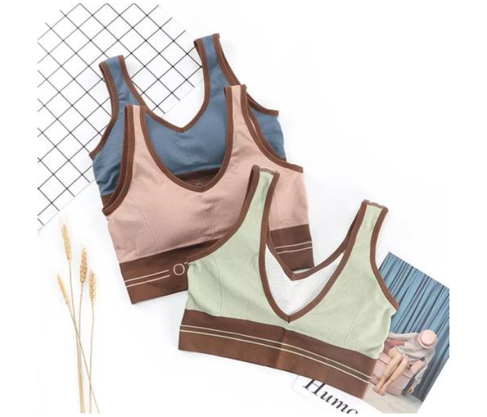 Set of 6 Pieces D3023 Free Size Womens Sports Workout Vest Padded Bras - Zoom Image 2