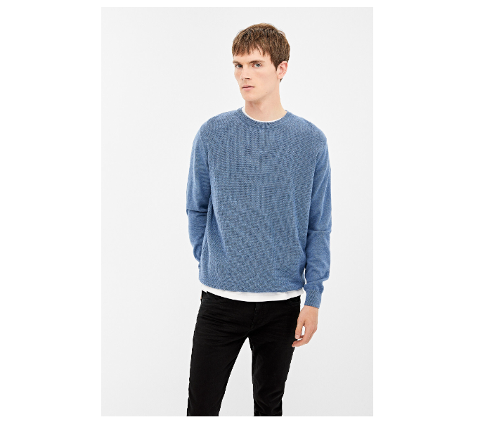 Springfield 140677913 XXL Knitted Jumper for Men - Medium Blue - Zoom Image 2