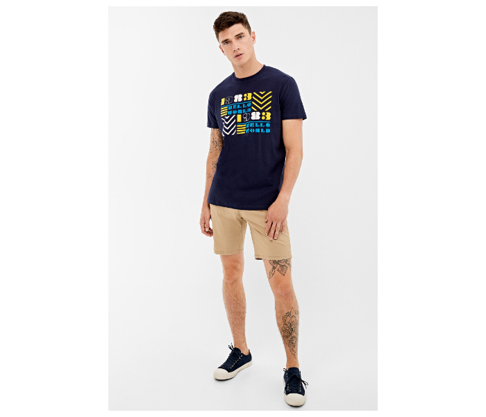 Springfield 026645012 Small Short Sleeve T-Shirt for Men - Medium Blue - Zoom Image 1