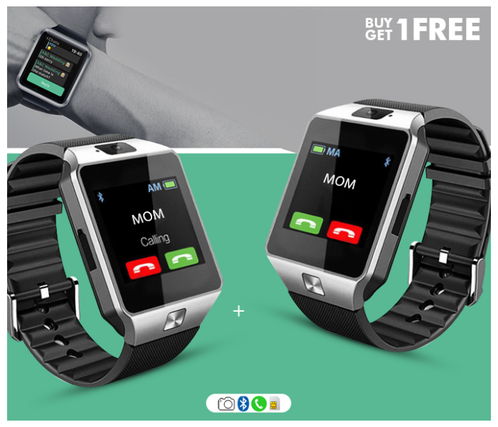 Bingo BOGO-49 DZ09 Smart Watch Buy One Get One Smart Combo  - Zoom Image