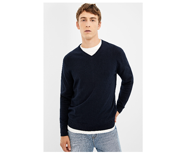 Springfield 140661211 XL Knitted Jumper for Men - Dark Blue - Zoom Image 3