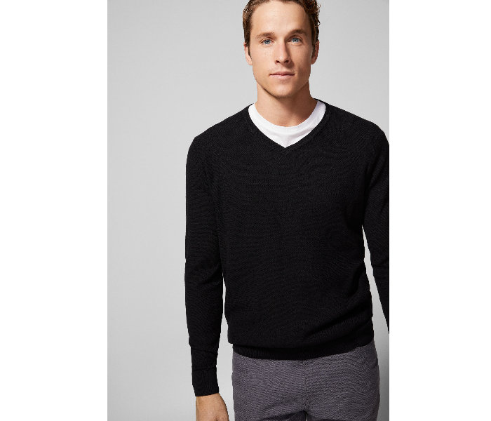 Springfield 140441501 Medium Knitted Jumper for Men - Black - Zoom Image 1