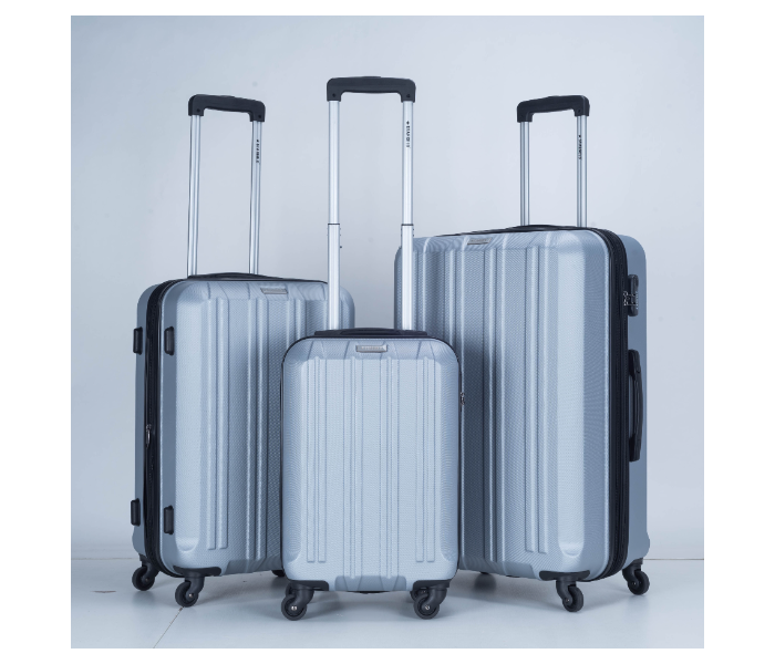 Star Gold SG-T82B Set of 3 High Quality ABS Trolley Bags - Silver - Zoom Image