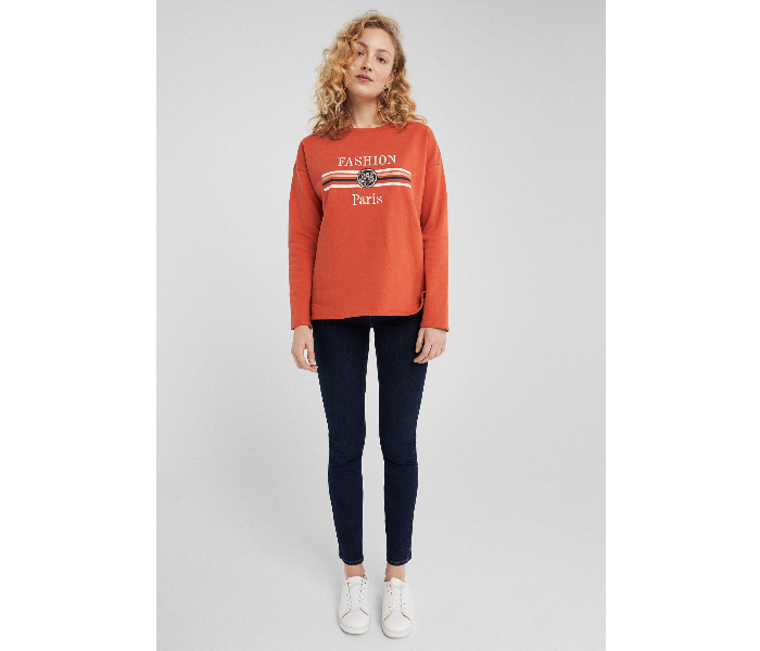 Springfield 108589109 Large Sweat Shirt for Women - Orange - Zoom Image 1