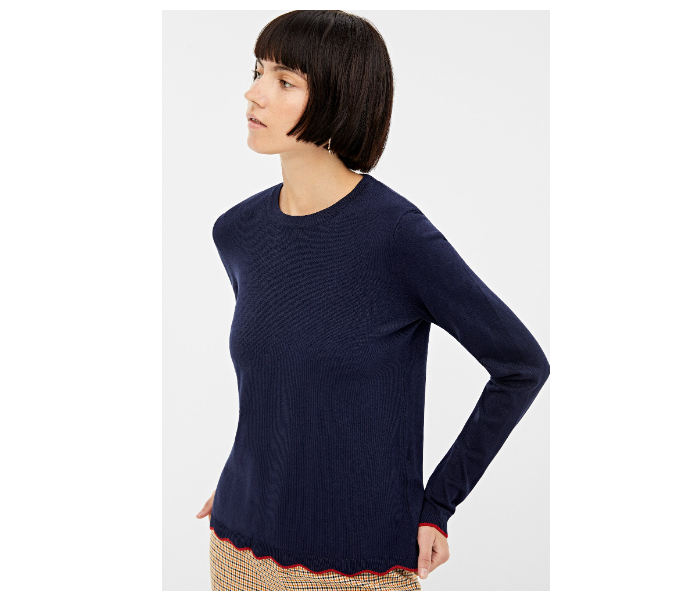 Springfield 133688619 Medium Long Sleeve Knitwear for Women - Blue - Zoom Image 2