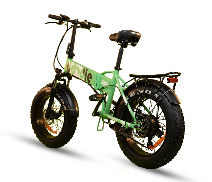 E-Motorad Doodle 350W Foldable Electric Bike - Green - Zoom Image 3