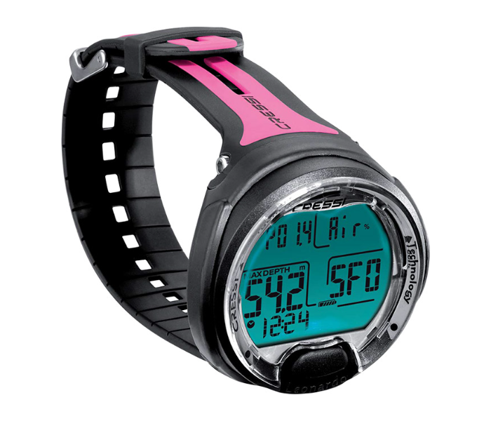 Cressi Leonardo Dive Computer - Black and Pink - Zoom Image