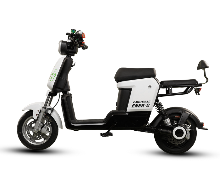 E-Motorad ENER-G 350W Dual Seater Electric Scooter - White - Zoom Image 5