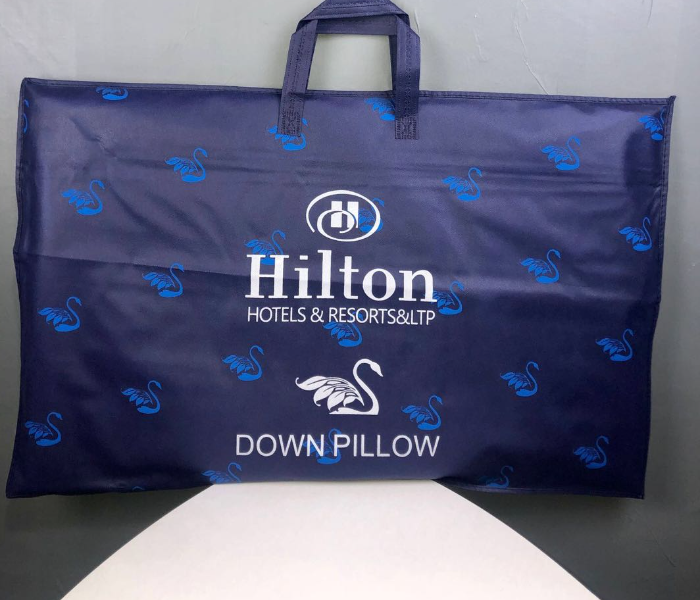 Microfiber Filling Polyester Double Line Hilton Pillow with Bag - White - Zoom Image 3