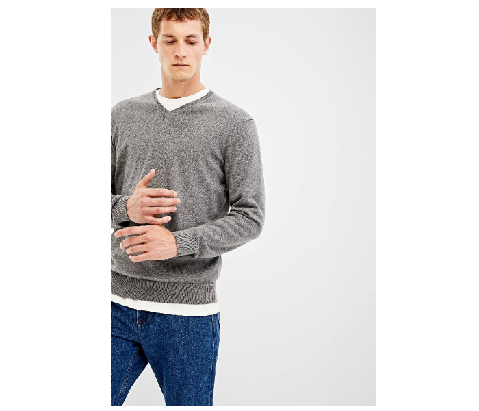 Springfield 140661244 XXL Knitted Jumper for Men - Dark Grey - Zoom Image 4