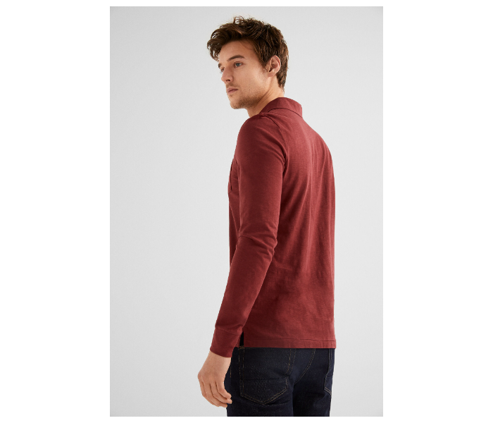 Springfield 022591668 Small Long Sleeve T-Shirt for Men - Wine - Zoom Image 2