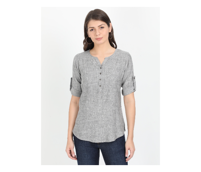 Kaia SK01ST0002MGY006 Large Casual Top for Women - Grey - Zoom Image 1