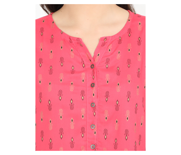 Kaia SK01ST0004TRD005 Medium Rayon Casual Top for Women - Pink - Zoom Image 2