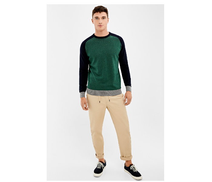 Springfield 140672811 Small Knitted Jumper for Men - Green - Zoom Image 1