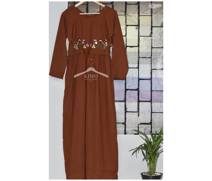 Kiwo Designed XL Full Gown - Brown - Zoom Image