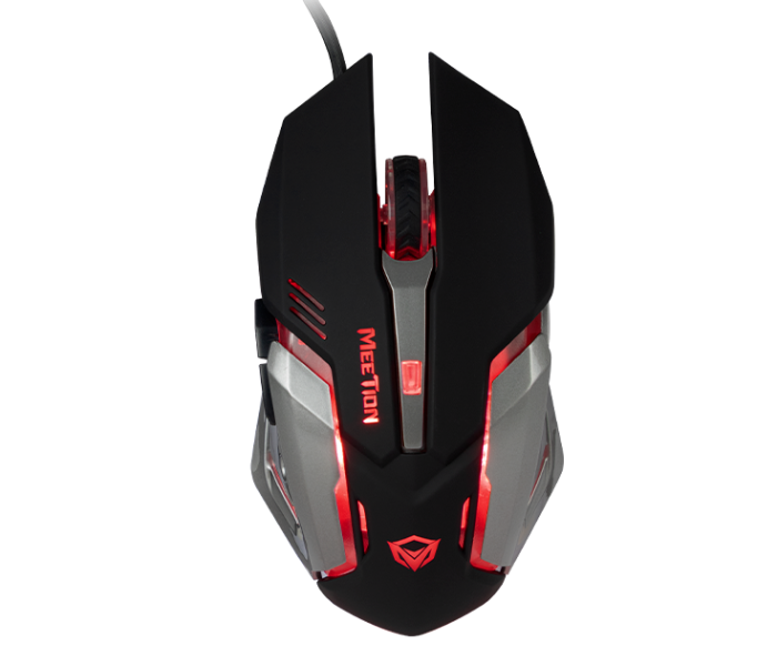 Meetion M915 USB Corded Entry Level Backlit Gamer Mouse - Black - Zoom Image 1