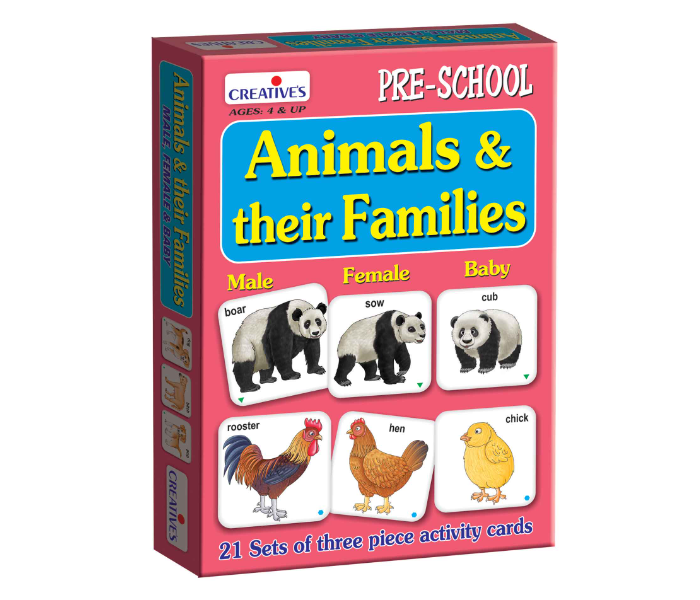 JMsouq Creative Educational CE00275 Animals and their Families Educational Game for Kids - Zoom Image 1