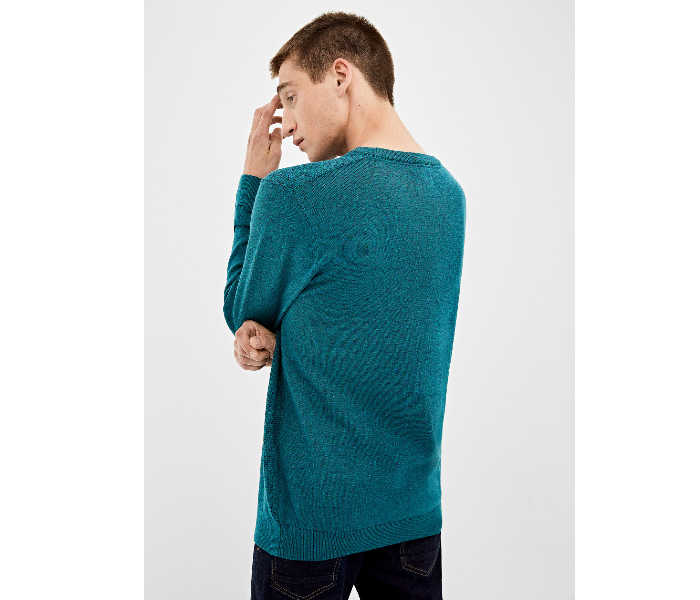 Springfield 140677989 Medium Knitted Jumper for Men - Turquoise - Zoom Image 3