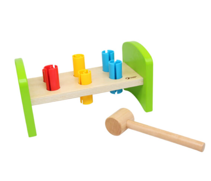 Classic World 5000 Wooden Rocking Pounding Bench Toy for Kids - Zoom Image 1