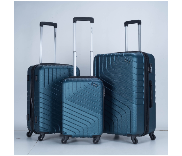 Star Gold SG-T85B Set of 3 High Quality ABS Trolley Bags - Indigo Blue - Zoom Image