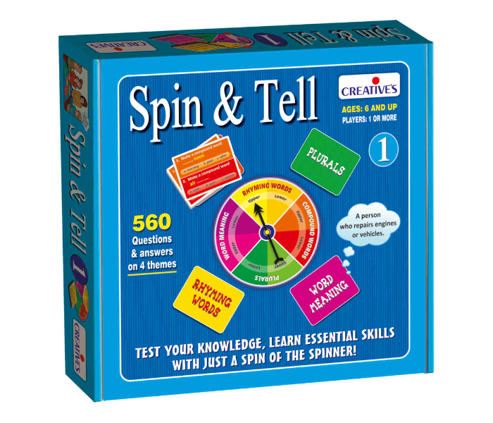 JMsouq Creative Educational CE00213 Spin and Tell 1 Educational Game for Kids - Zoom Image 1