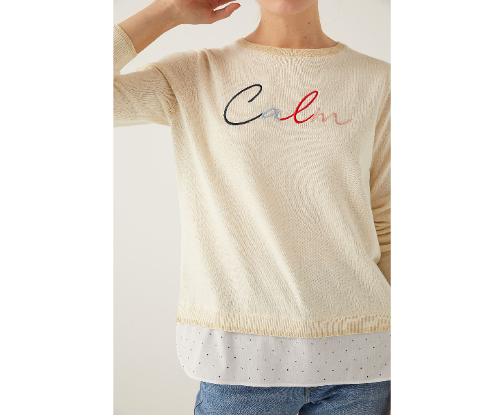 Springfield 133958353 Small Knitwear for Women - Beige - Zoom Image 2