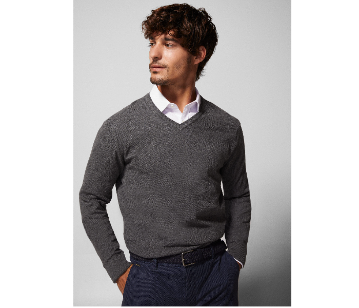 Springfield 140441545 Small Knitted Jumper for Men - Grey - Zoom Image 1