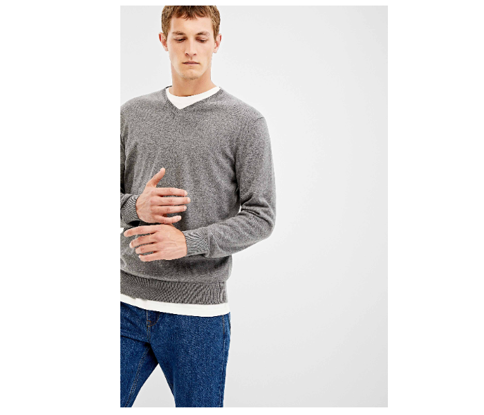 Springfield 140661244 Large Knitted Jumper for Men - Dark Grey - Zoom Image 4