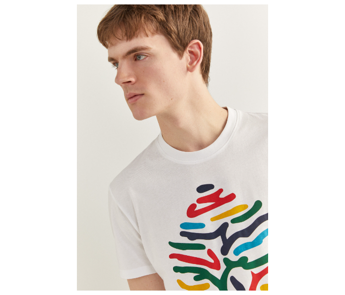 Springfield 024793699 XXXL Short Sleeve T-Shirt for Men - White - Zoom Image 2