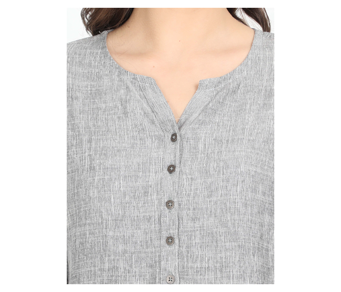 Kaia SK01ST0002MGY006 Large Casual Top for Women - Grey - Zoom Image 3