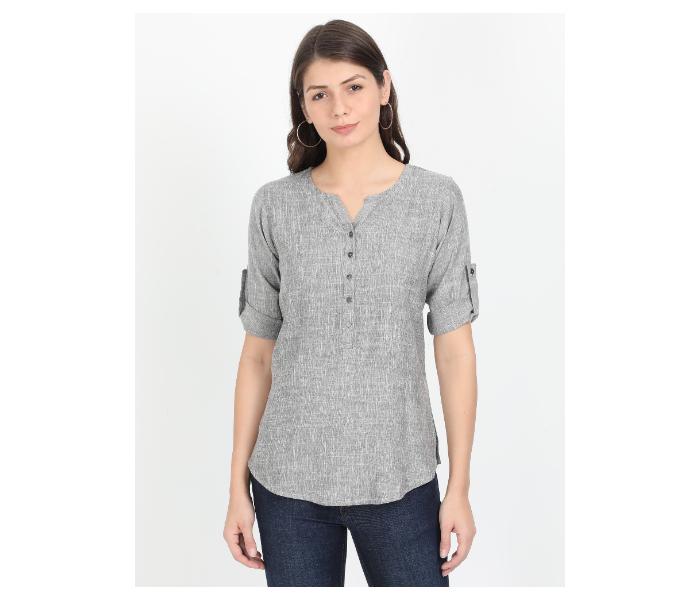 Kaia SK01ST0002MGY006 XL Casual Top for Women - Grey - Zoom Image 1