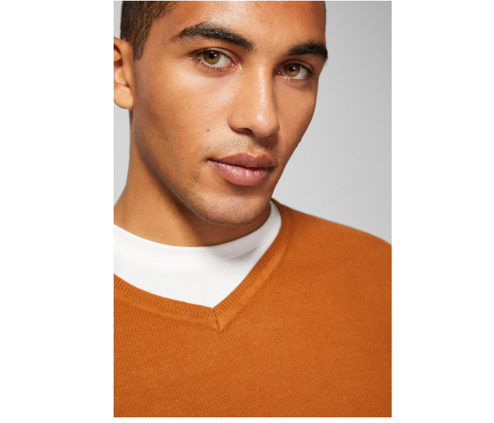 Springfield 140441567 XXL Knitted Jumper for Men - Orange - Zoom Image 3