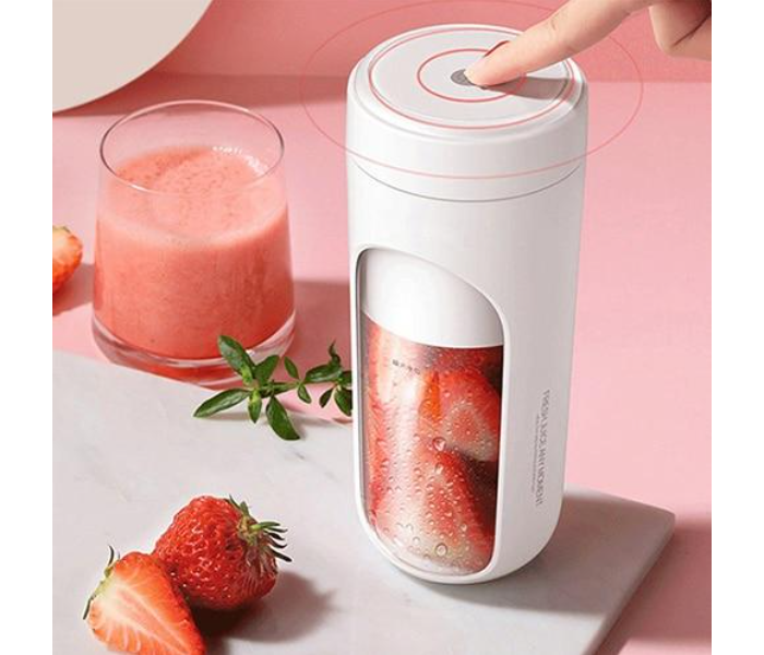 FN-Portable USB Rechargeable 300ml Smoothie Blender - White - Zoom Image 1