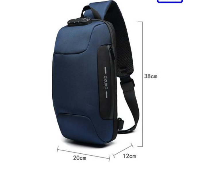 OZUKO Multifunction Anti-theft Shoulder Crossbody Waterproof Messenger Bag - Navy Blue - Zoom Image 1