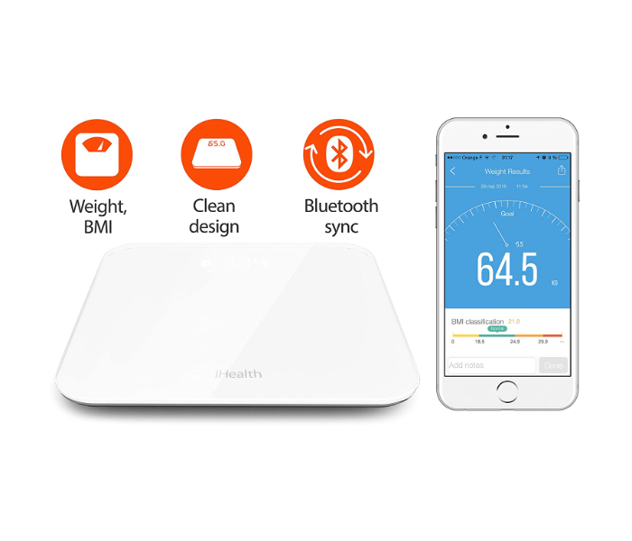 iHealth 2322000500 HS4S Lite Wireless Body Analysis Scale - White - Zoom Image 2