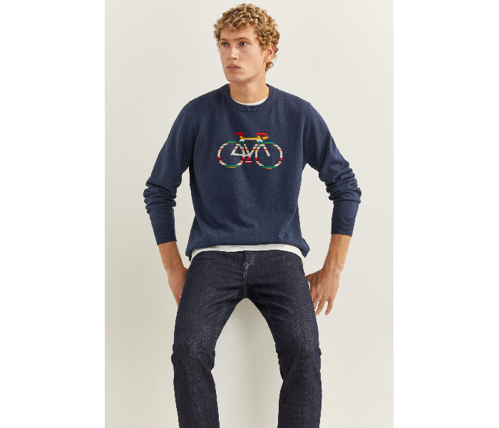 Springfield 141960911 Medium Knitwear for Men - Dark Blue - Zoom Image 1