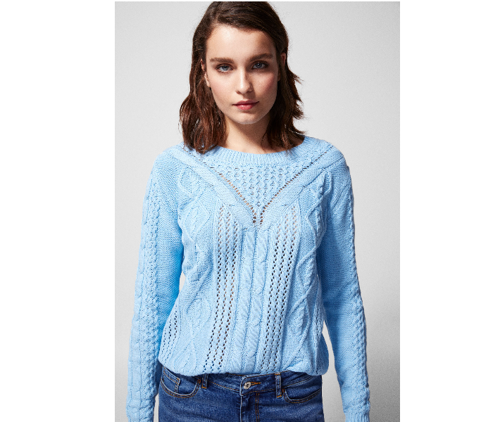 Springfield 133534012 XS Long Sleeve Knitwear for Women - Medium Blue - Zoom Image 1