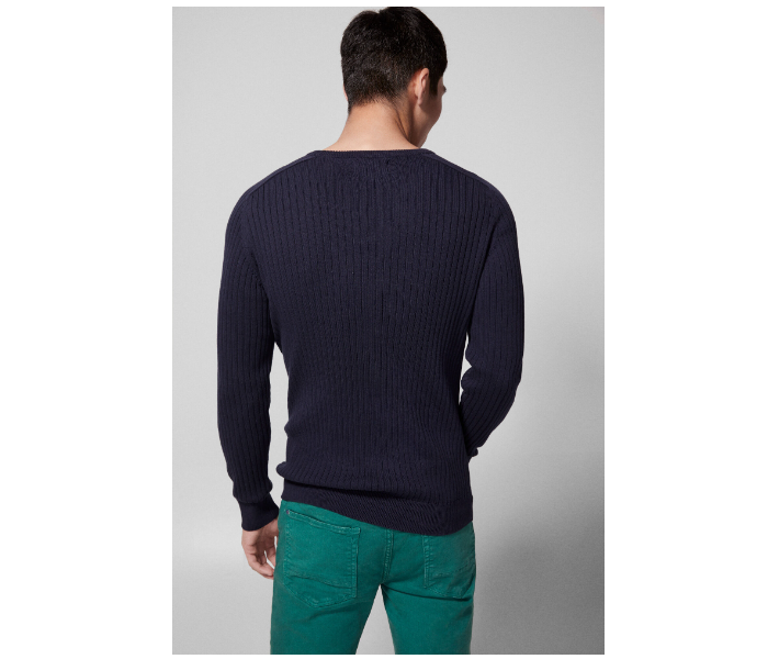 Springfield 140468711 Medium Knitted Jumper for Men - Dark Blue - Zoom Image 3