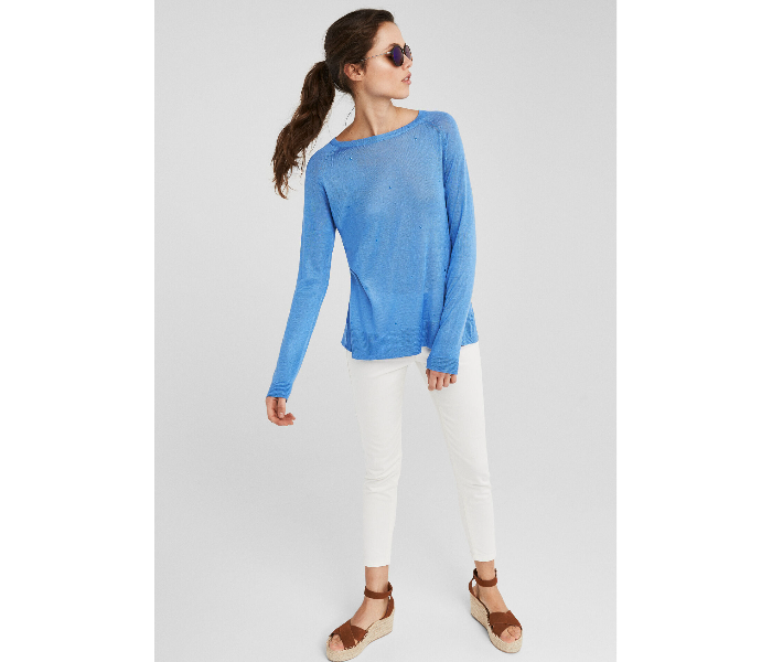 Springfield 133551013 Small Long Sleeve Knitwear For Women - Medium Blue - Zoom Image 1