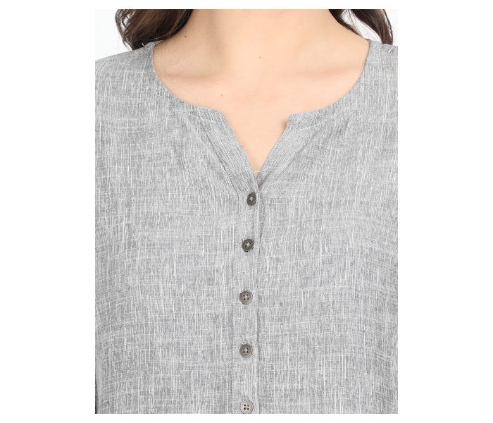 Kaia SK01ST0002MGY006 XXL Casual Top for Women - Grey - Zoom Image 3