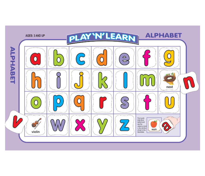 JMsouq Creative Educational CE00339 Play N Learn 2 in 1 Upper and Lowercase Alphabet Educational Game for Kids - Zoom Image 3