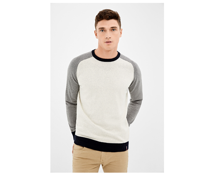 Springfield 140672841 Large Knitted Jumper for Men - White - Zoom Image 3