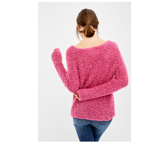 Springfield 133695977 Large Long Sleeve Knitwear for Women - Purple - Zoom Image 3