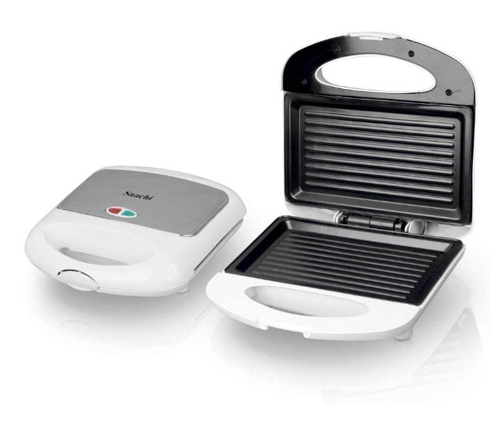 Saachi SM4659 2 Slice Non Stick Sandwich and Grill Maker - White - Zoom Image