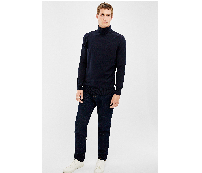 Springfield 140660411 Medium Knitted Jumper for Men - Dark Blue - Zoom Image 1