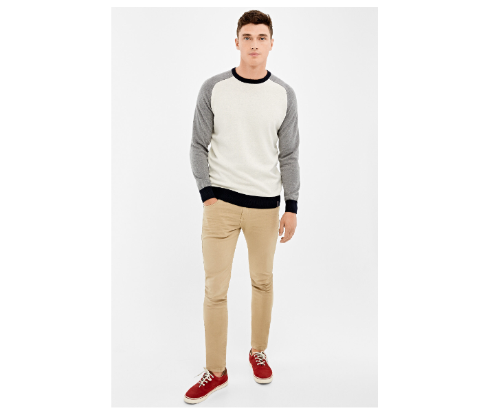 Springfield 140672841 Small Knitted Jumper for Men - White - Zoom Image 1